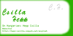 csilla hepp business card